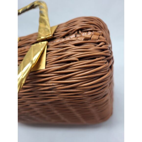 Vintage faux wicker Gabrielle Purse - Picture 3 of 12